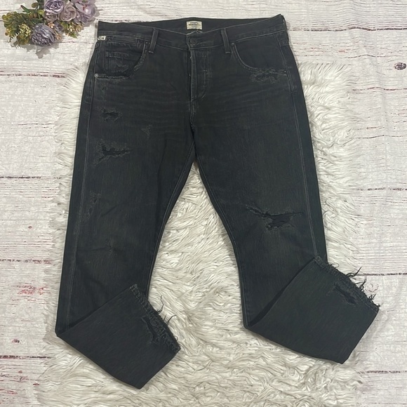 Citizens of Humanity Premium Vintage Emerson Slim Boyfriend Black Pepper Jeans - Picture 2 of 15